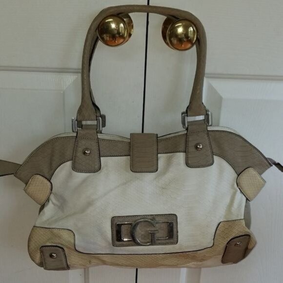 VINTAGE Guess Bag Vegan Leather Purse Shoulder Handbag Satchel WOMEN'S WOMAN'S - Picture 10 of 10